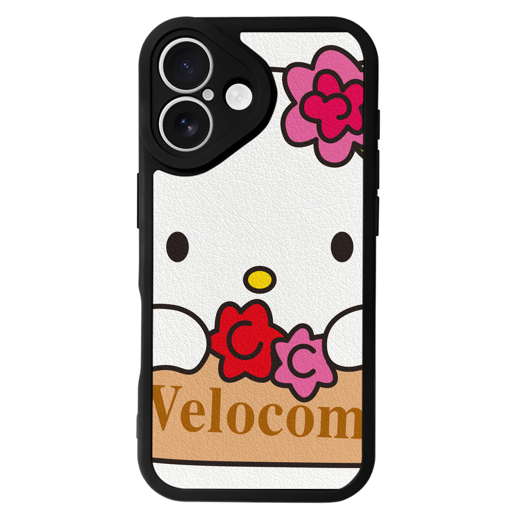 （画像用） Hello Kitty ハローキティ 【iPhone 16シリーズ対応】シリコンスマホケース（レザー調） 材質：シリコン